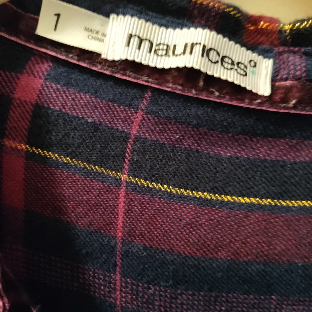 Plaid button up - Picture 2 of 2